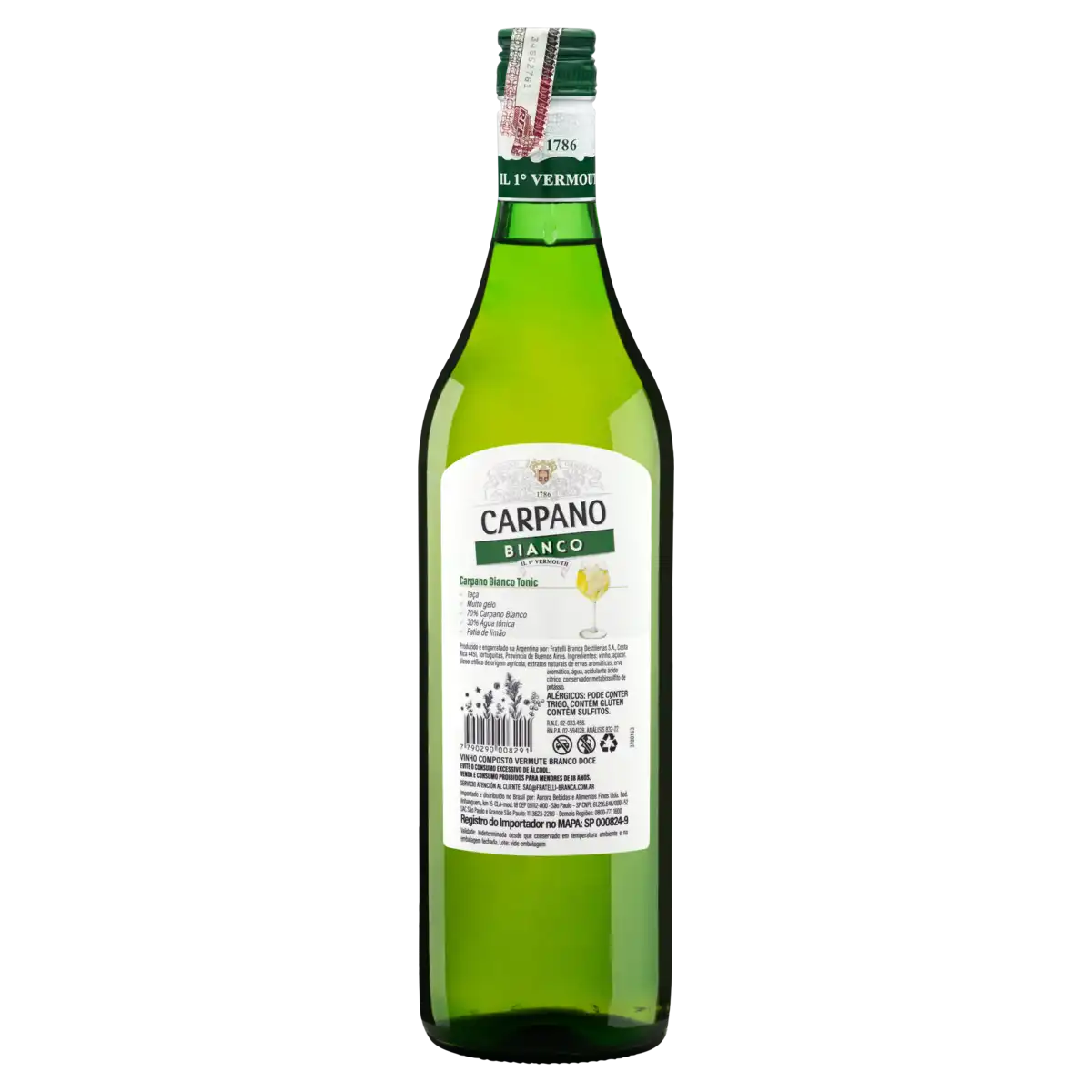 Vermute Bianco Carpano Garrafa 950ml