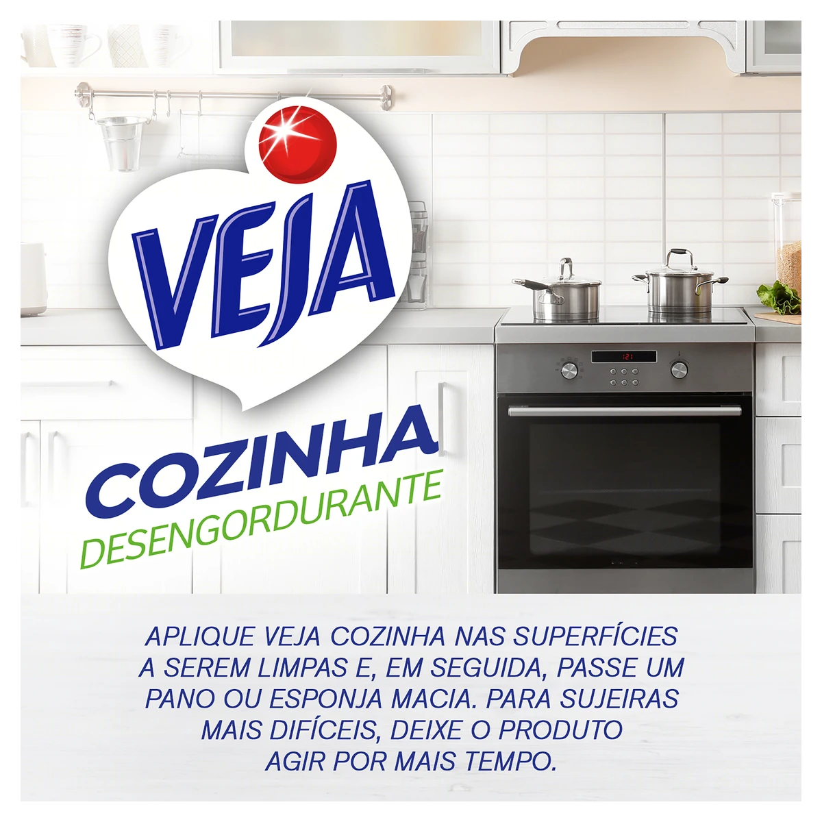 Limpador Desengordurante Cozinha Limão Veja Squeeze 500ml Grátis 20% de Desconto