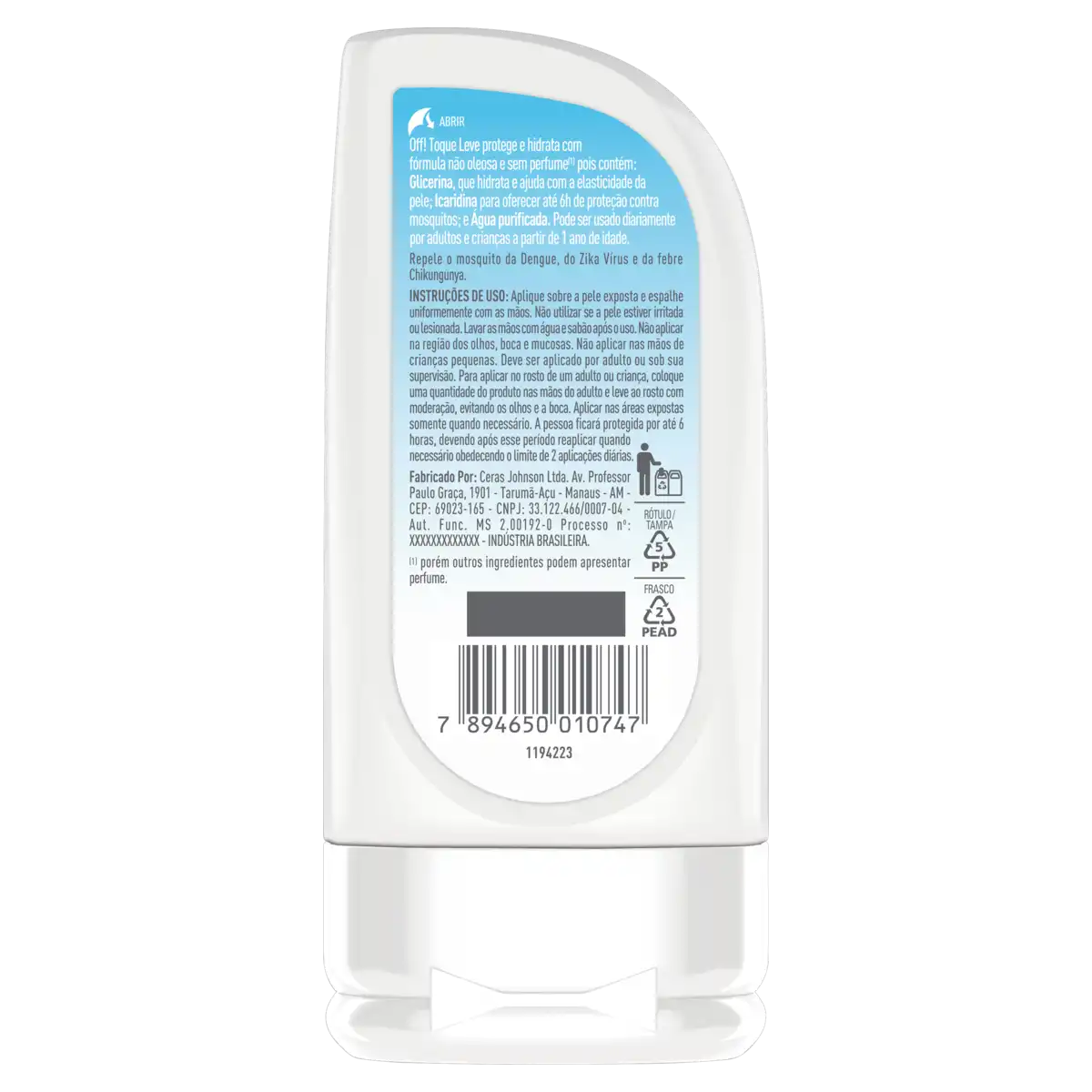 Repelente Gel Off! Toque Leve Caixa 100g