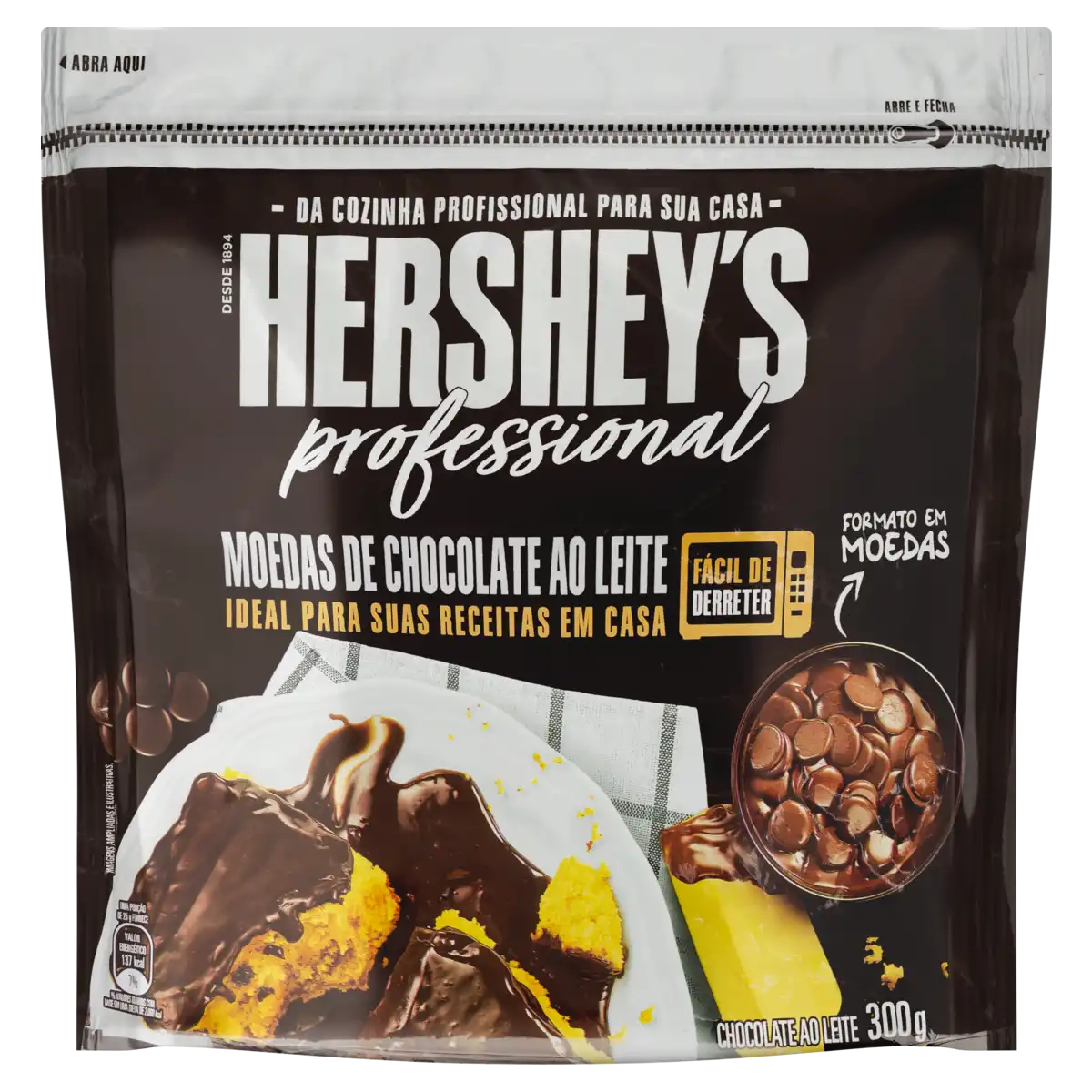 Chocolate Moeda ao Leite Hershey's Professional Pouch 300g
