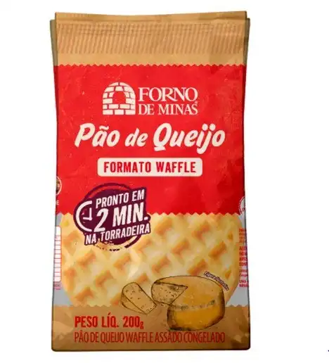 Pão de Queijo Waffle Forno de Minas Assado e Congelado 200g