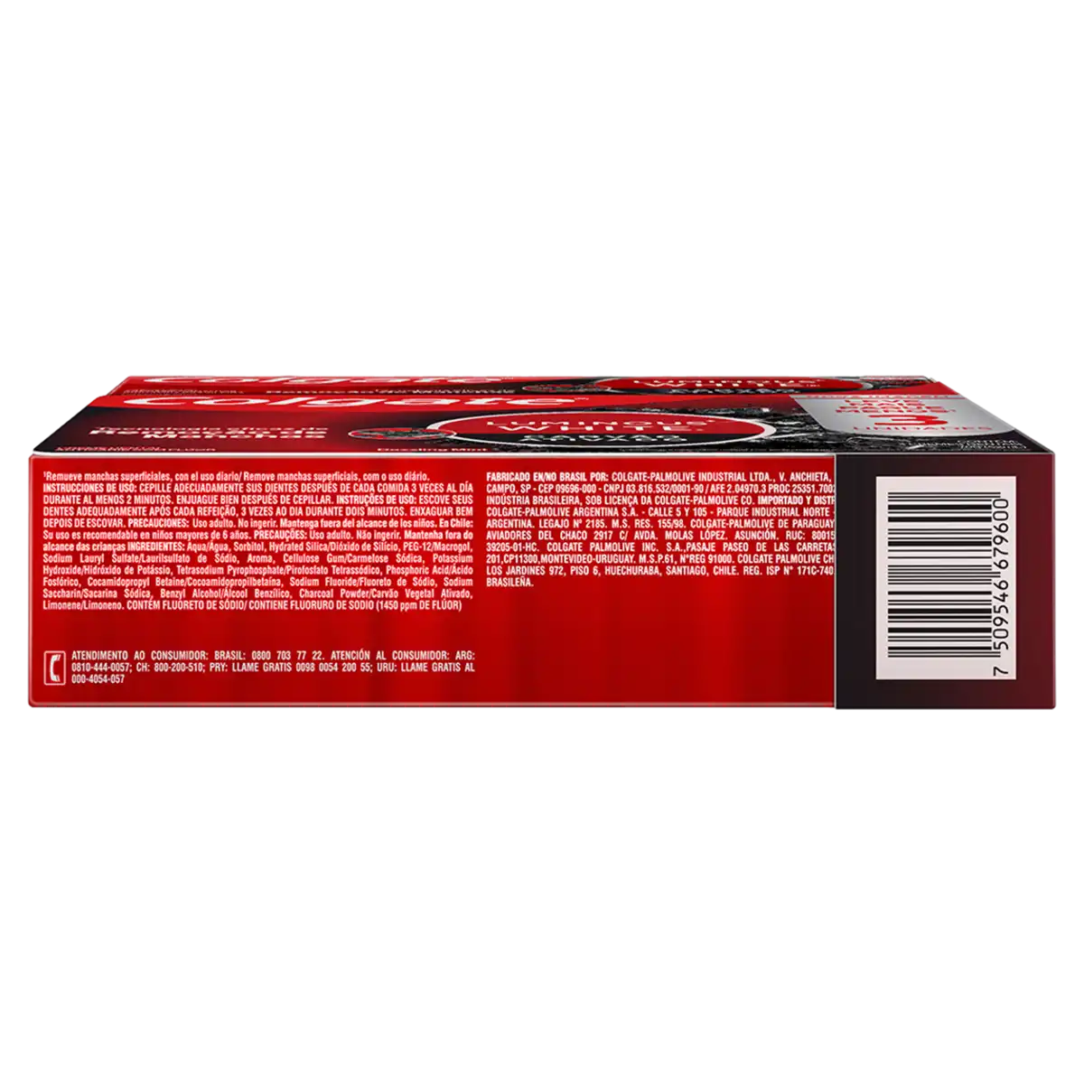 Pack Creme Dental Carvão Ativado Dazzling Mint Colgate Luminous White Caixa 3 Unidades 70g Cada Leve Mais Pague Menos