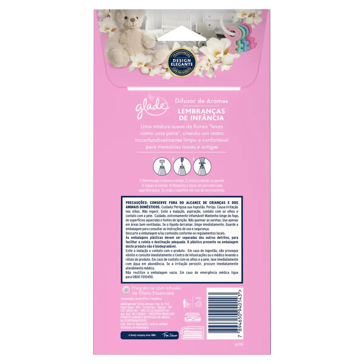 Difusor de Aromas Lembranças de Infância Glade Caixa 100ml