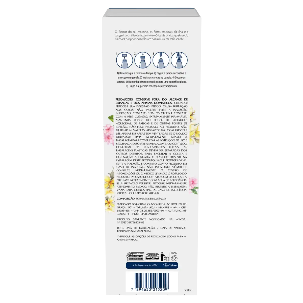 Difusor de Aromas Fresh Flowers Glade Home Fragrance Caixa 100ml
