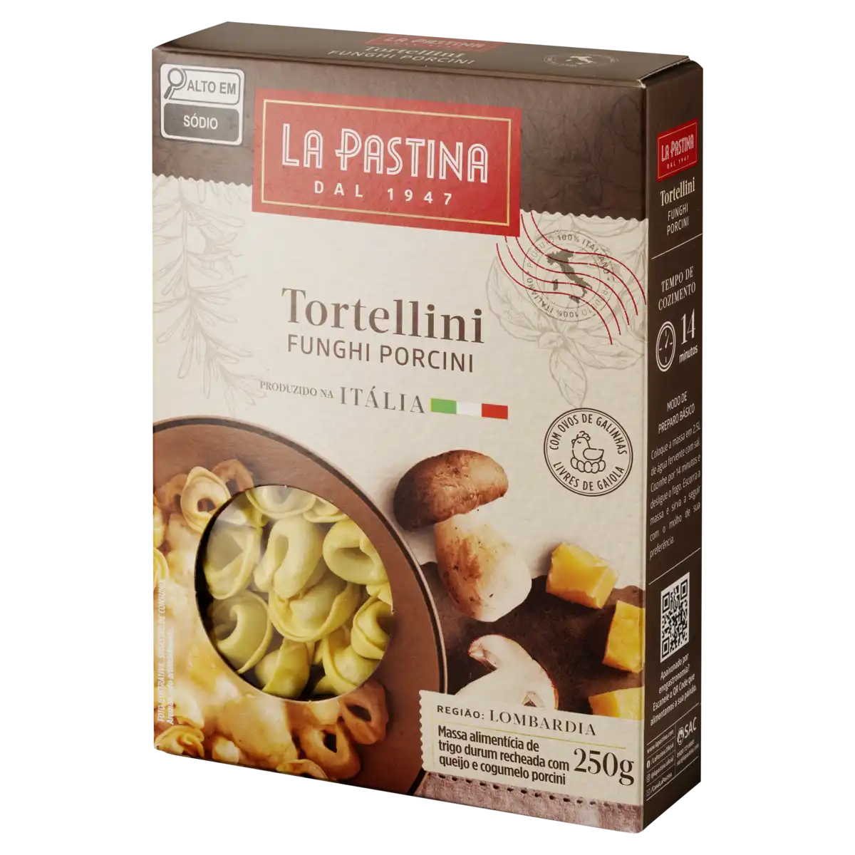 Tortellini Recheio Funghi Porcini La Pastina Caixa 250g