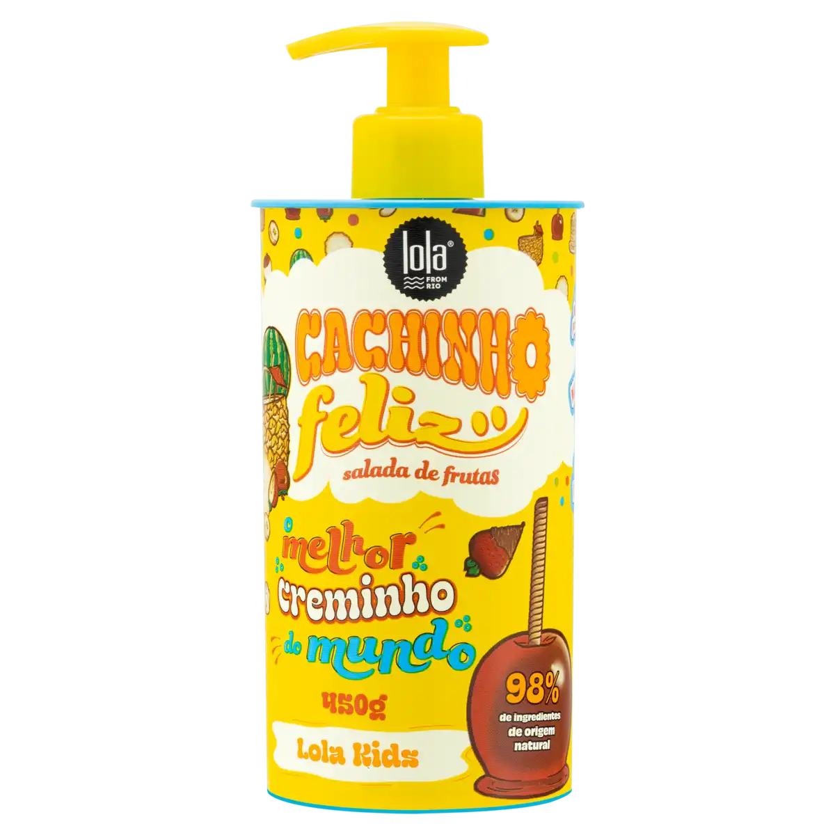 Creme para Pentear Salada de Frutas Lola from Rio Cachinho Feliz Kids Frasco 450g Pump
