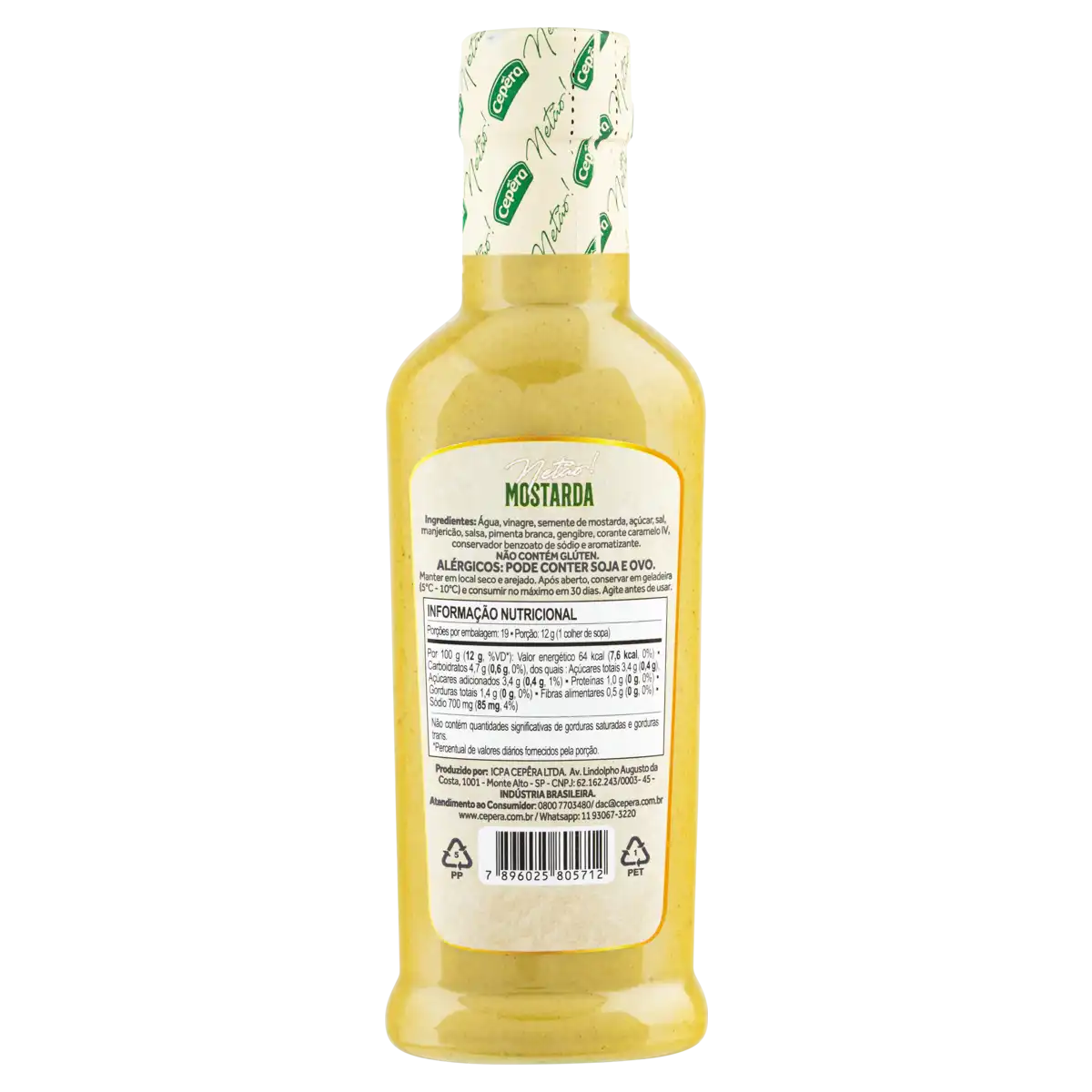 Mostarda Netão! Cepêra do Assador! Squeeze 240g