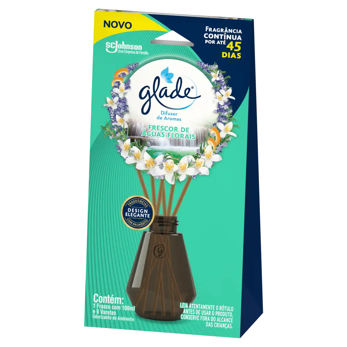 Difusor de Aromas Frescor de Águas Florais Glade Caixa 100ml