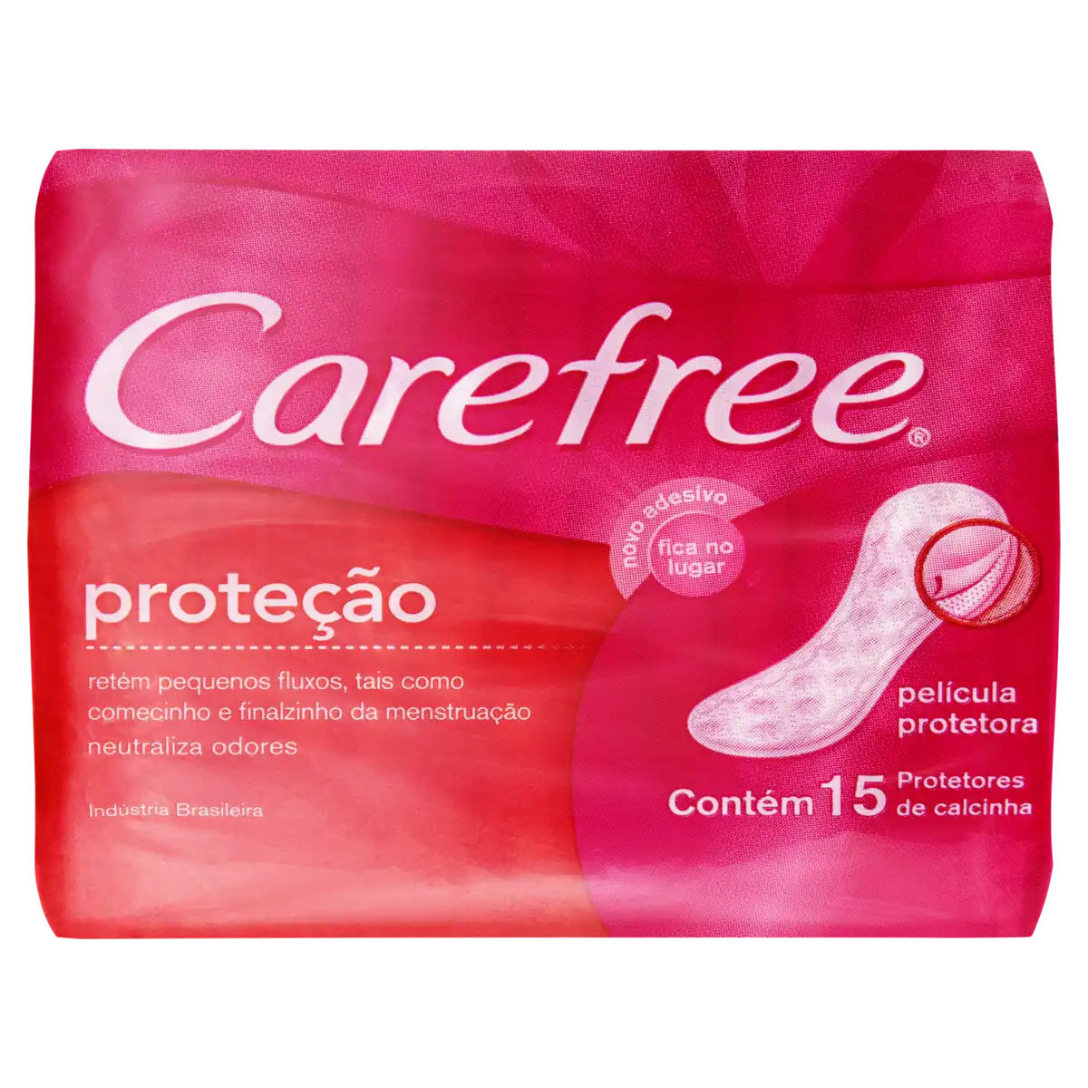 Protetor Diário sem Abas Carefree Proteção Pacote 15 Unidades
