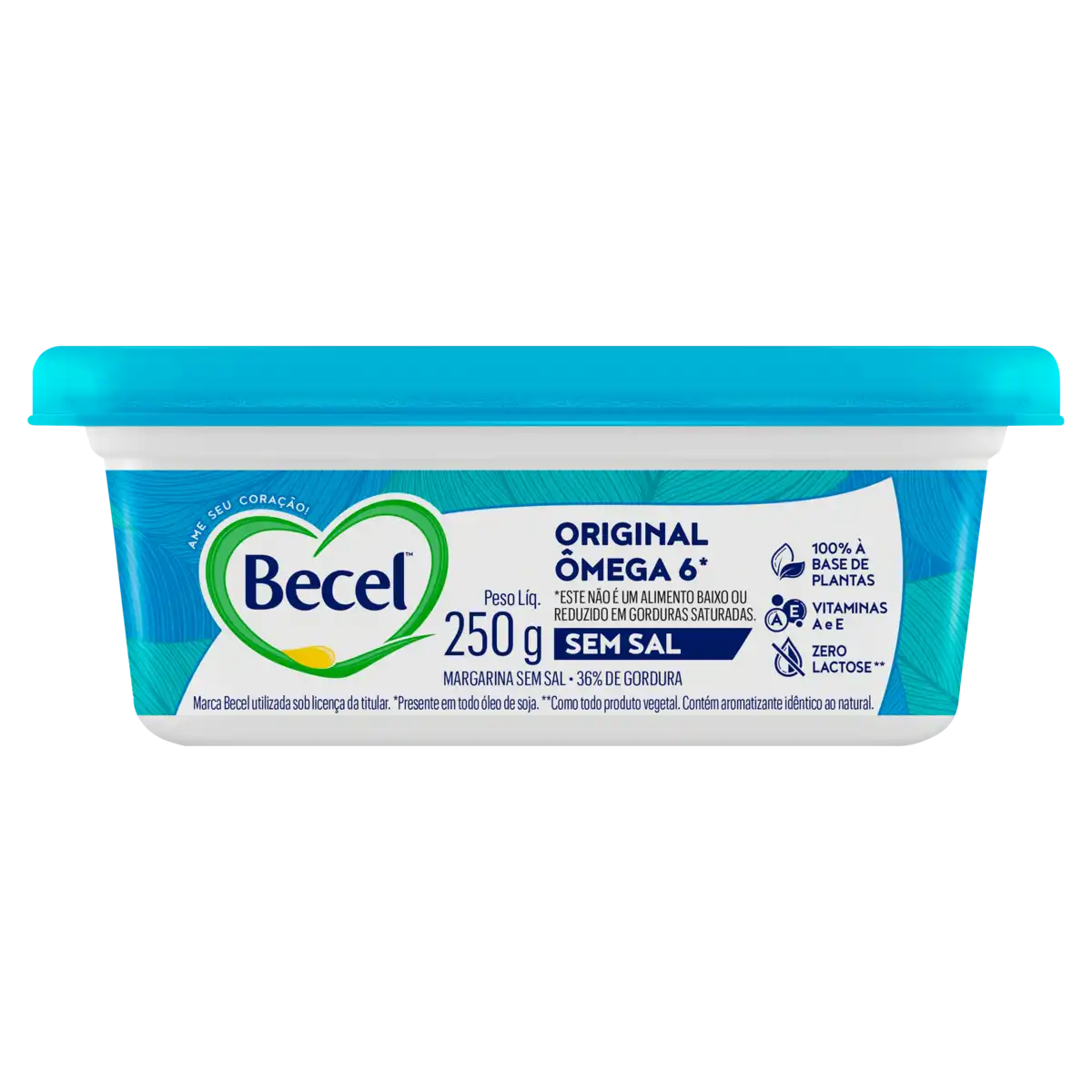 Margarina Original sem Sal Zero Lactose Becel Pote 250g