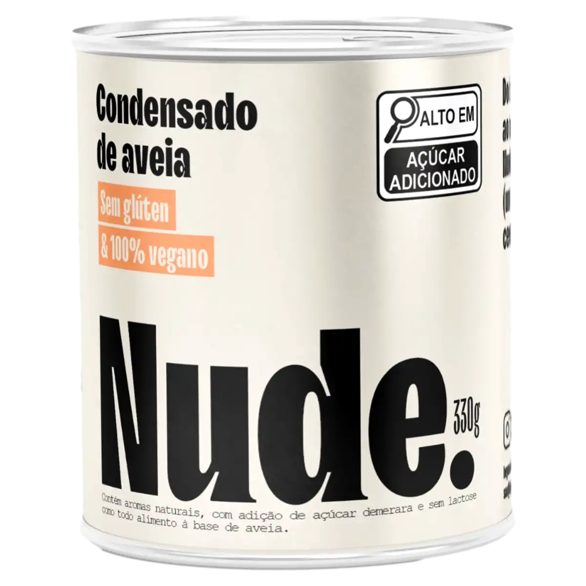 Leite Condensado Vegano Nude. Lata 330g