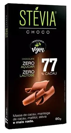 Chocolate Steviachoco 70g 77% Cacau