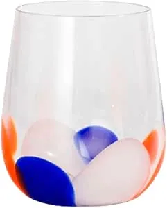 Jg Copos Fracalanza Petala Vidro 480ml Laranja Az