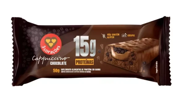 Barra Prot 3Coracoes 50g Capp Chocolate