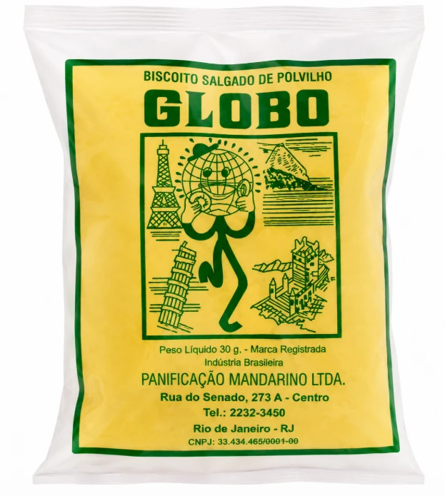 BISCOITO POLVILHO GLOBO 30G SALGADO