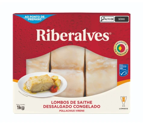 Lombo Bacalhau Riberalves 1kg Saithe Des