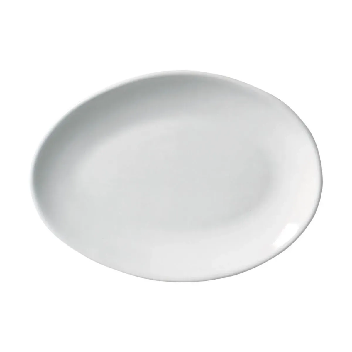 Prato Sobremesa Porto Brasil Organico Oval 22,5cm New White