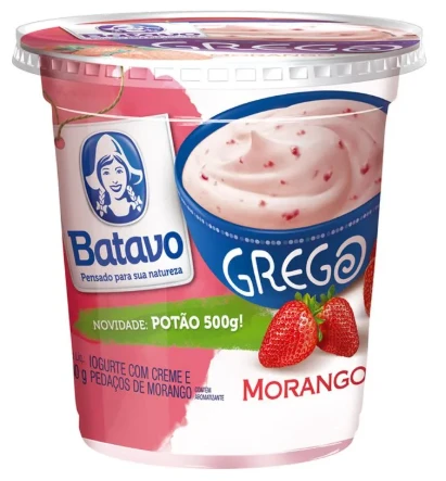 Iogurte Batavo 500g Grego Morango
