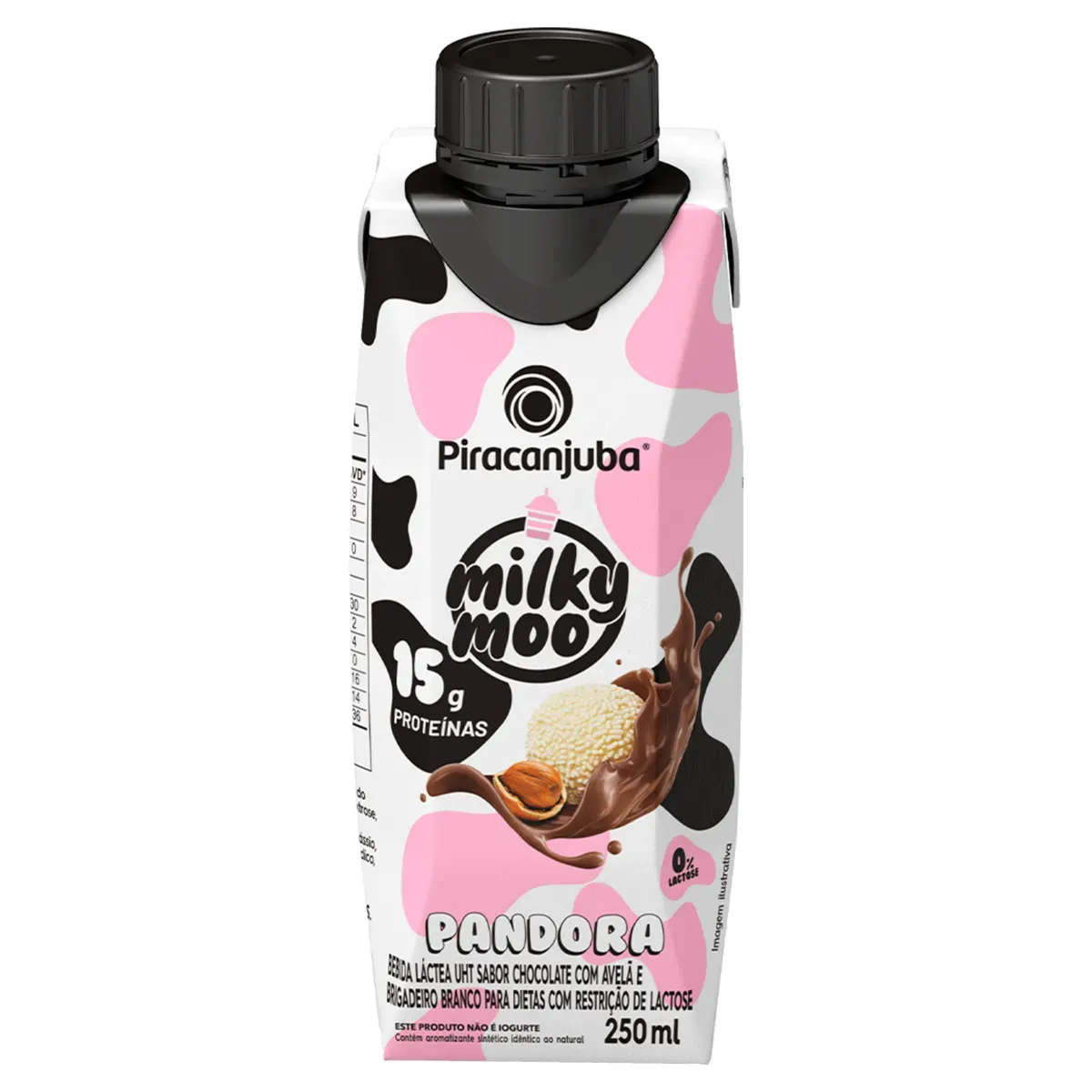Bebida Lactea Piracanjuba 250ml UHT Milky Moo Pandora Zero Lactose