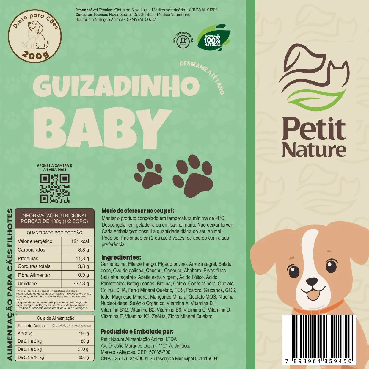 Racao Petit NAture Guizadinho Baby 200g