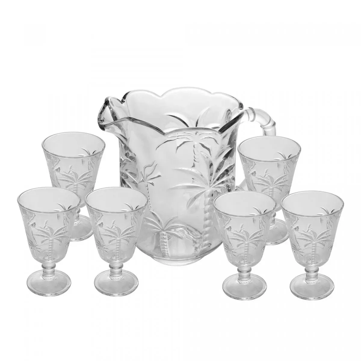 Jg Copos Jarra Lyor 6pcs Palm 240ml 1,3l