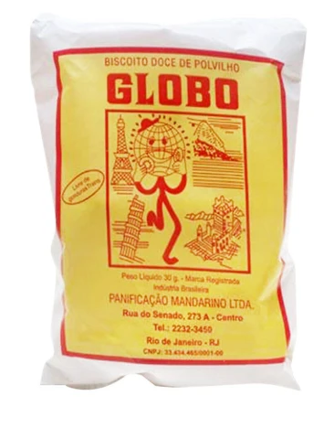 BISCOITO POLVILHO GLOBO 30G DOCE