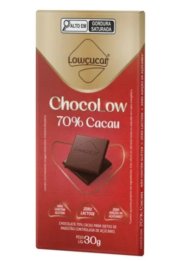 Chocolate Lowcucar 30g 70% Cacau