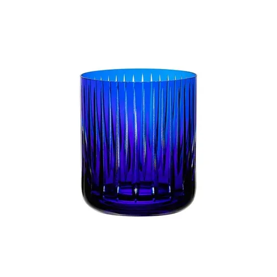 Copo de cristal on the rocks azul escuro Strauss 430ml Unidade