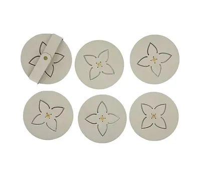 Jg Porta Copos Auguri 6Pcs Stella Off White