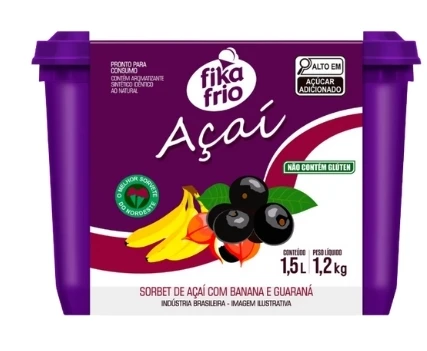 Sorvete Fika Frio Acai Com Banana 1,5l