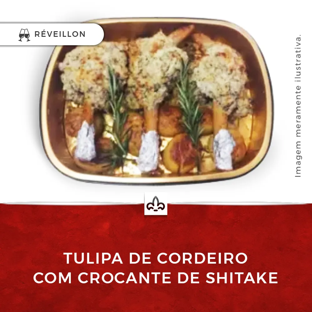 Tulipa de Cordeiro c Crocante de Shitake 1kg Reveillón