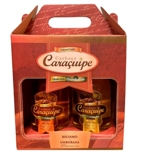 Pack Cachaca Caracuipe 375ml Balsamo Umburana