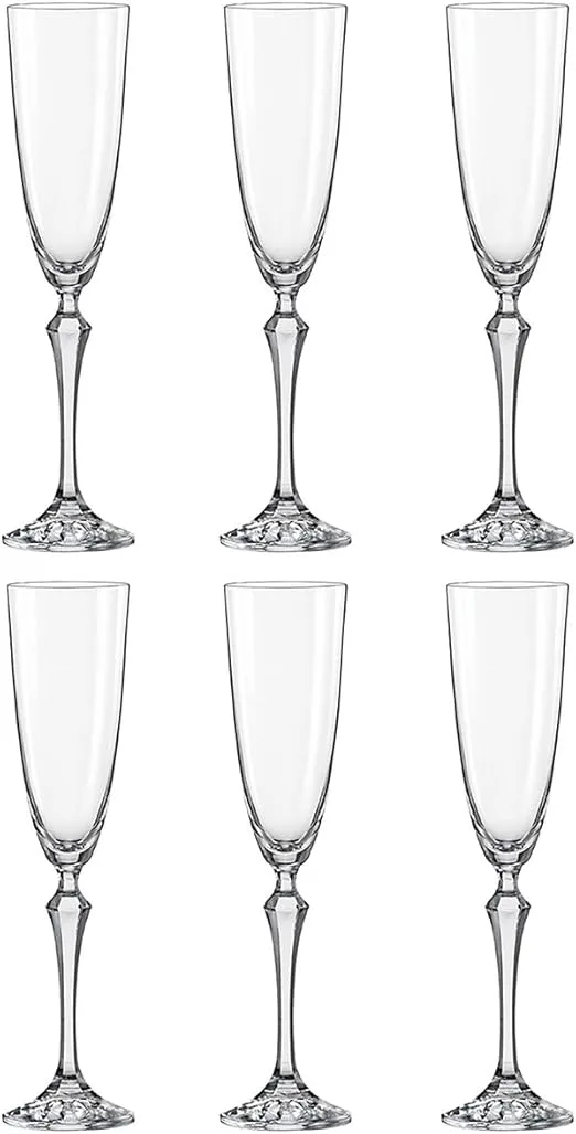 Jg Tacas Champ Bohemia 6pcs Eliz 200ml Prata