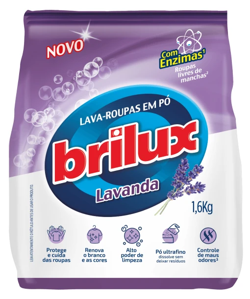 Lava Roupas Em Po Brilux  Lavanda 1,6kg