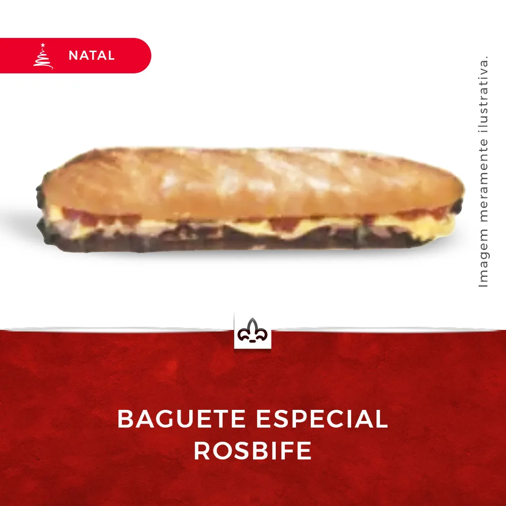 Baguete Especial Rosbife Und Natal