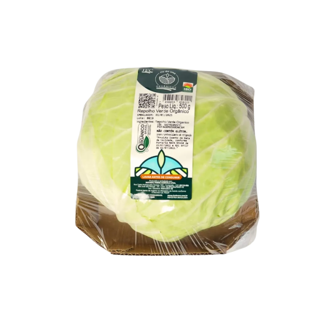 Repolho Verde Rio De Una 500g Organico