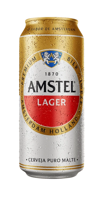 Cerveja Lager Puro Malte Amstel Lata 473ml