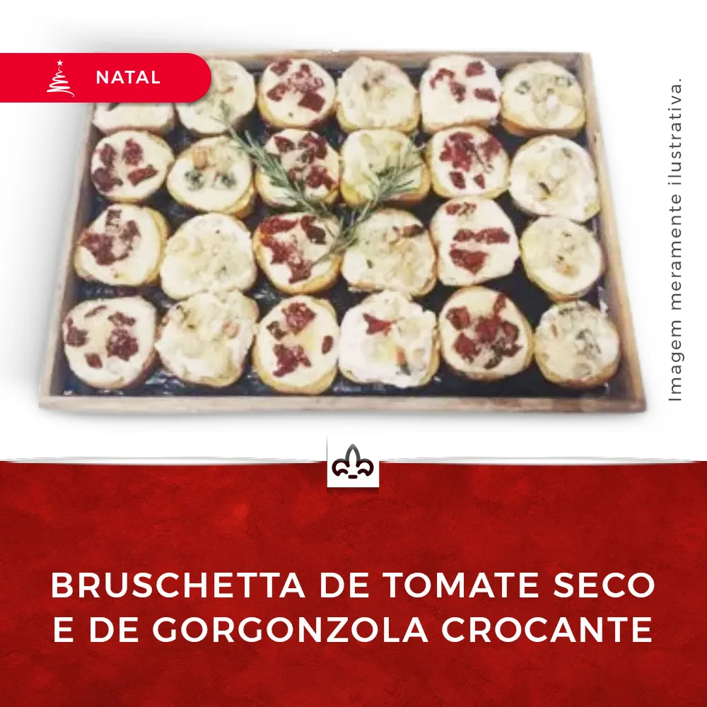 Bruschetta De Tomate Seco e de Gorgonzola Crocante Und Natal