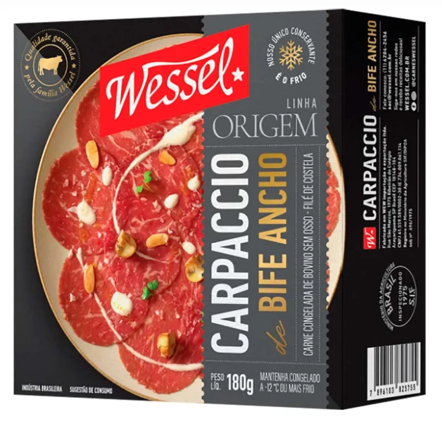 Carpaccio Wessel 180G Bife Ancho  