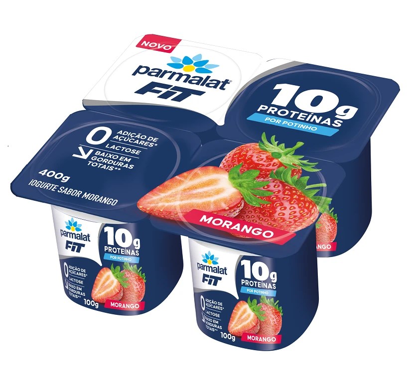 Iogurte Parmalat 400g Zero Lac Whey Fit Morango