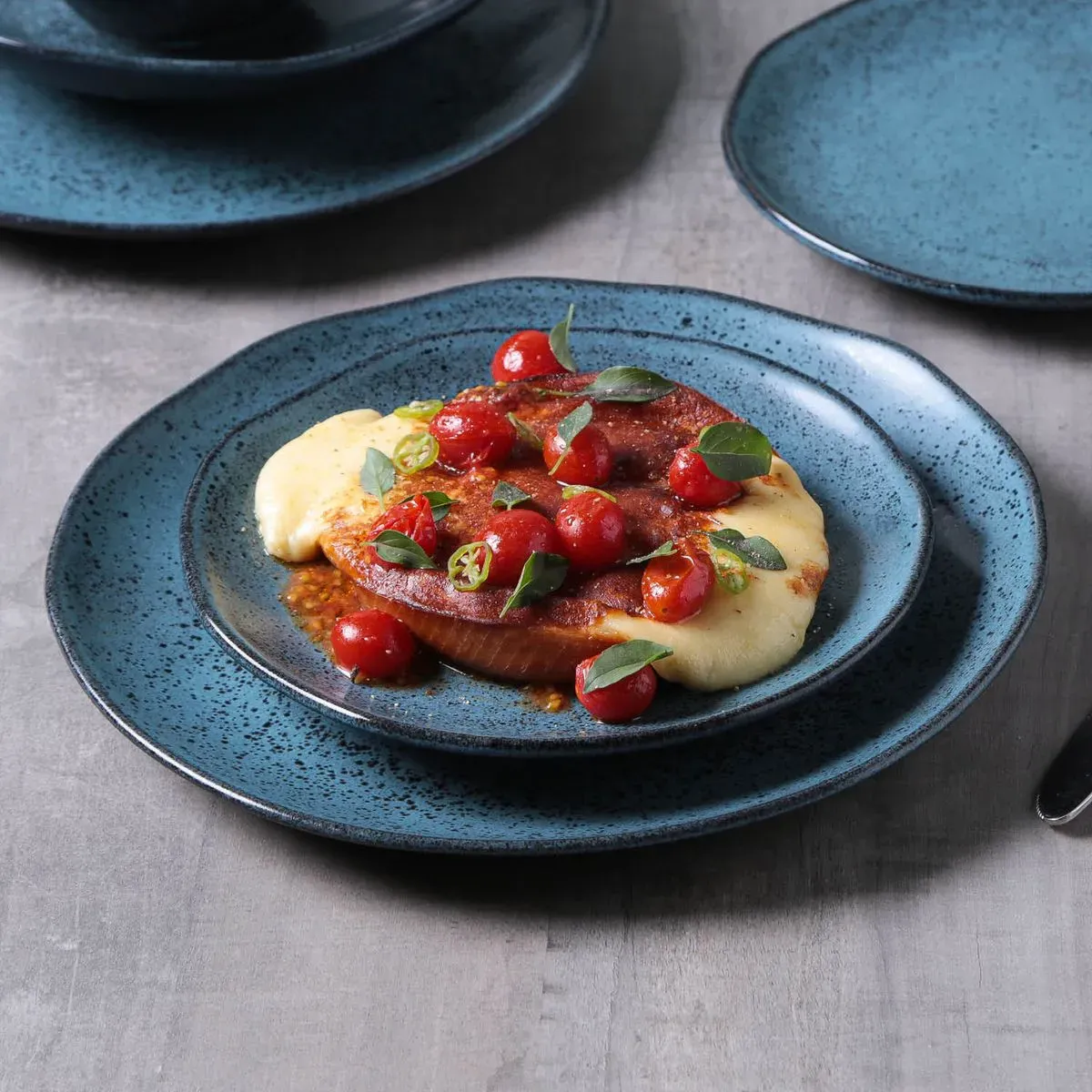 Prato Sobrem Porto Brasil Organico 19,5cm Petroleum