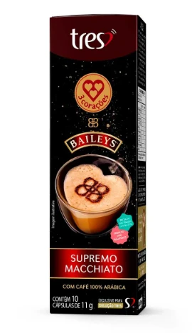 Caps Cafe 3 Coracoes Baileys 
110g