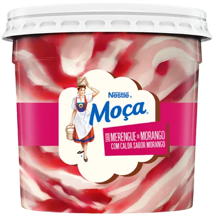Sorvete Moca Morango com Calda Nestle 1,5lt