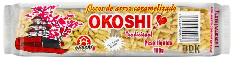Flocos De Arroz Okoshi 100g Caramelizado