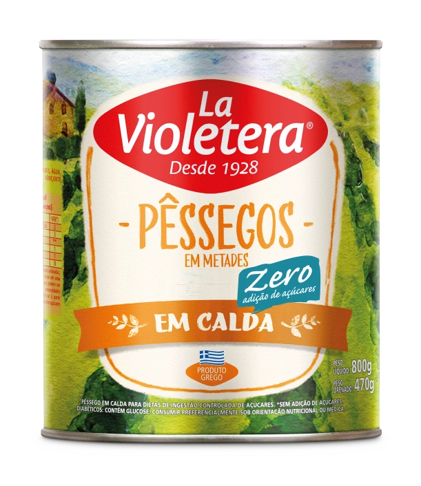 Pessego La Violetera Em Calda Zero 485g