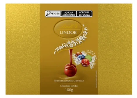 Caixa De Chocolate Lindt 100g Lindor Sortida