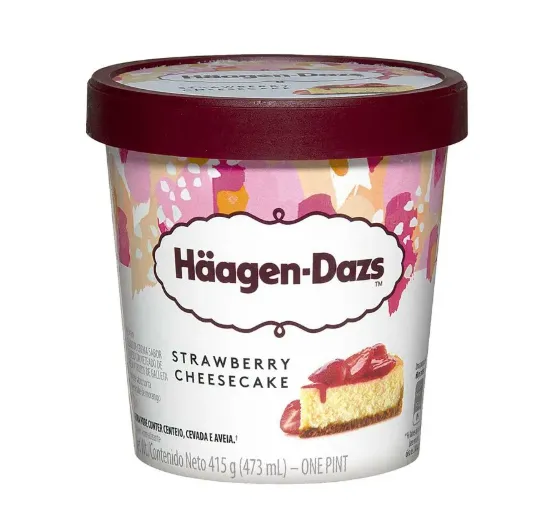 Sorvete Haagen Daz 473ml Straw Cheesecak