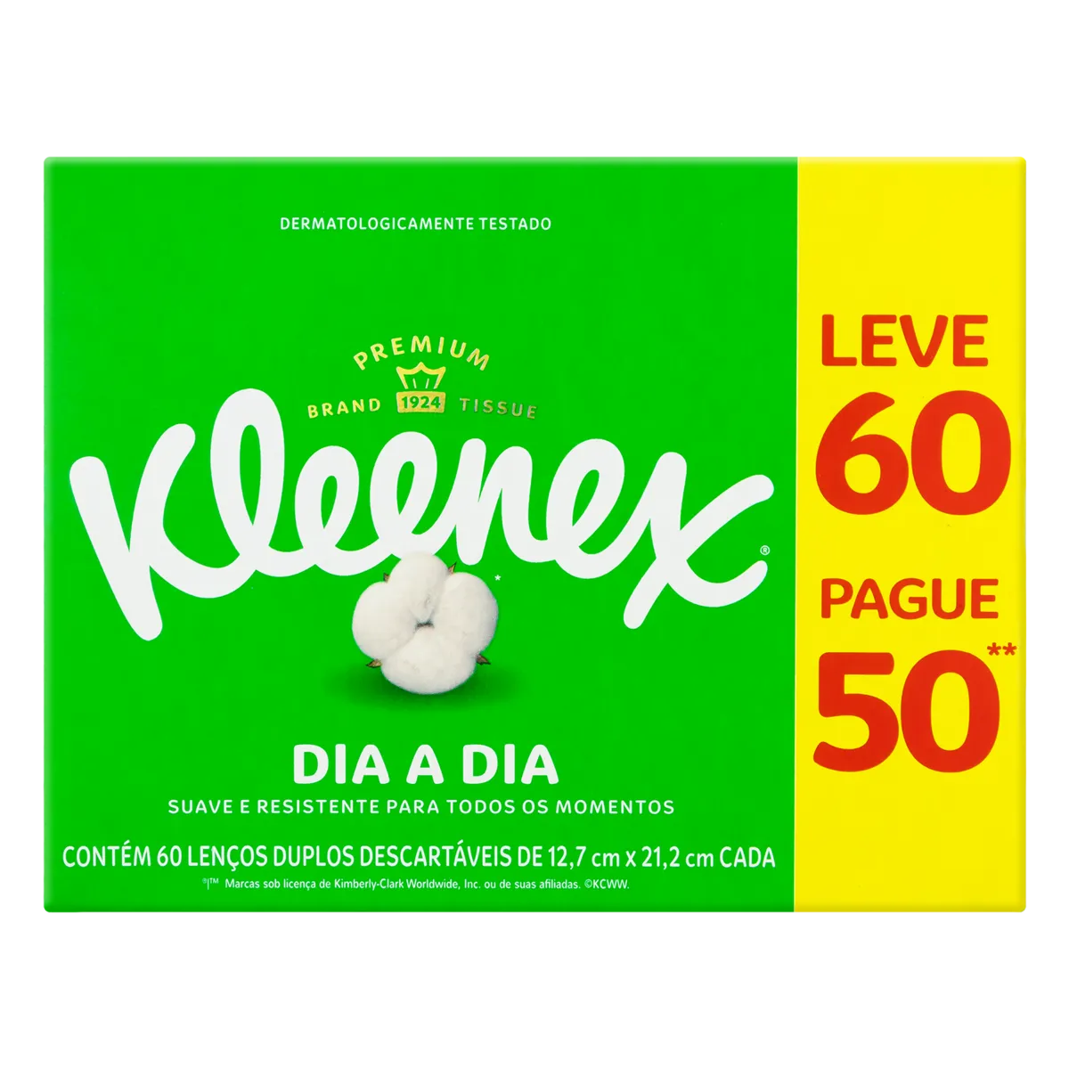 Lenco De Papel Kleenex 60und Dia a Dia Lv60 Pg50