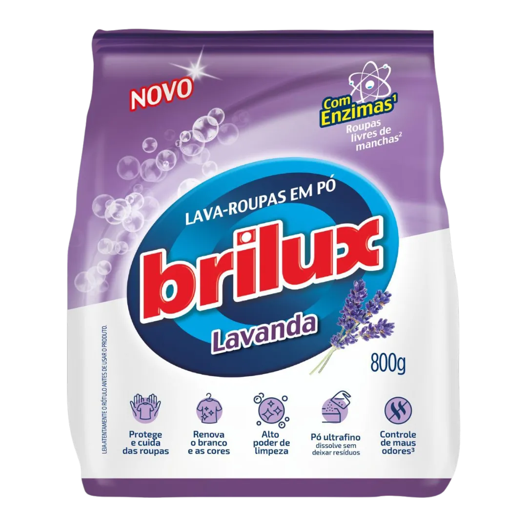 LavaLava Roupas Em Po Brilux  Lavanda 800g