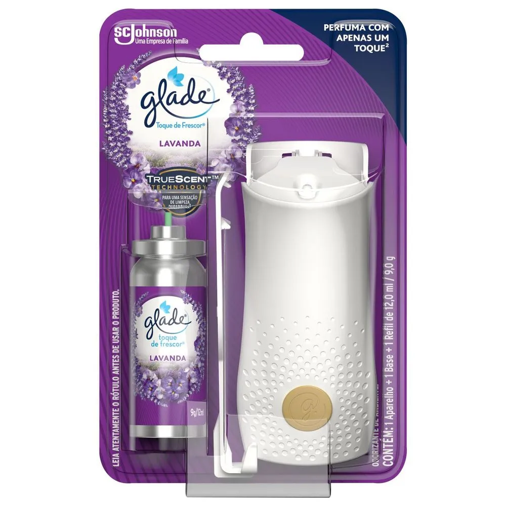 Aparelho e Odorizador de Ambiente Lavanda Glade Toque de Frescor Blister 12ml